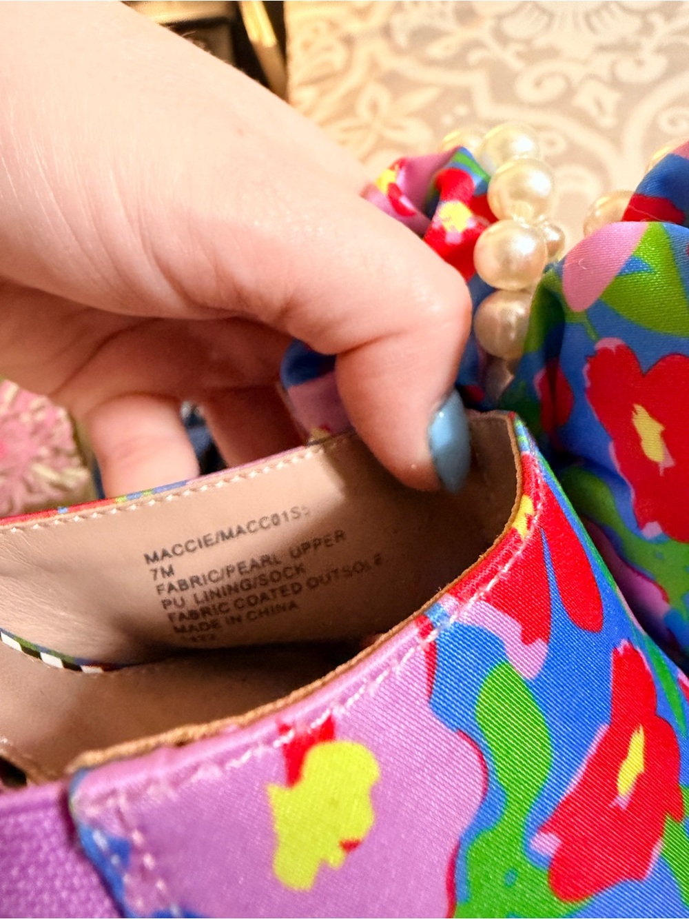 Betsey Johnson Maccie Floral Pearl Bow Platform  - Multicolor - Picture 7 of 7